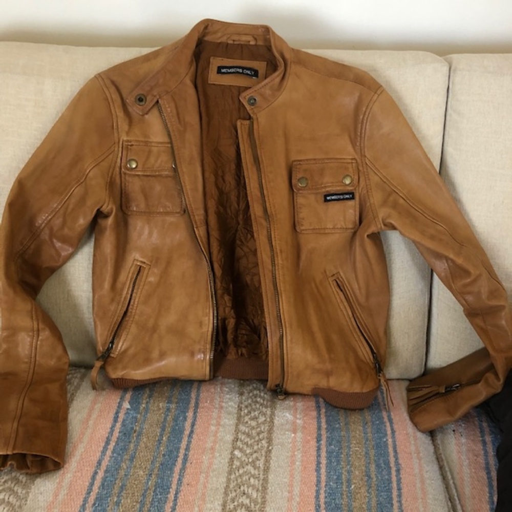 Members Only Brown LeatherJacket